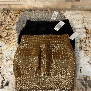 Sequin Tube Too- Gold, Black, Silver